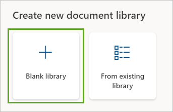 Option Blank library (Bibliothèque vide)