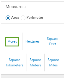 Type de mesure des acres