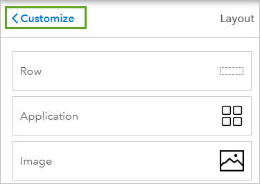 Retour au volet latéral Customize (Personnaliser)