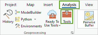 Bouton Tools (Outils) sur le ruban