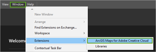 Extension ArcGIS Maps for Adobe Creative Cloud