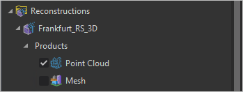 Sélectionnez Point Cloud (Nuage de points).