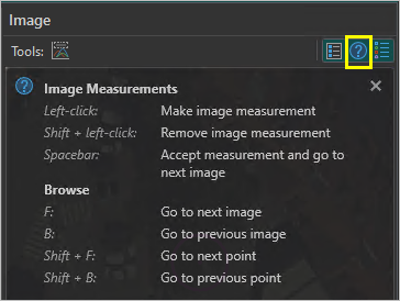 Instructions de mesure des points de contrôle d’image.