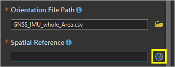 Bouton Browse (Parcourir) de l’option Spatial Reference (Référence spatiale)