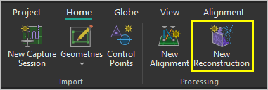 Bouton New Reconstruction (Nouvelle reconstruction)