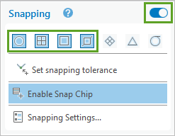 Options de capture Point, Endpoint (Extrémité), Vertex (Sommet) et Edge (Tronçon)