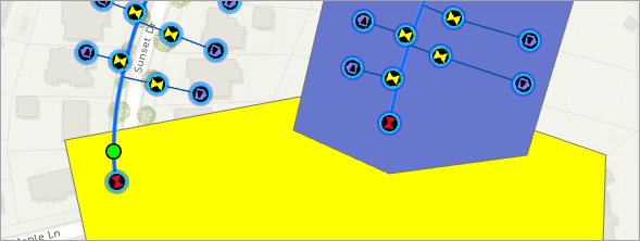 Point de départ sur la carte