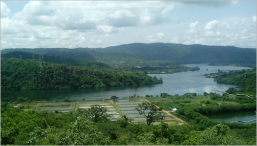 Vue du lac Volta