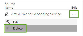 Supprimez le service de géocodage.