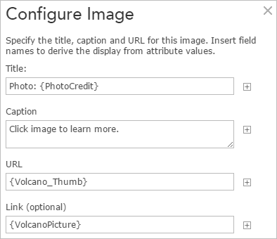 Fenêtre Configurer l'image