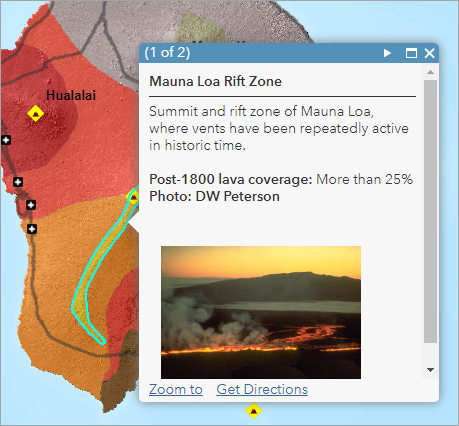 Fenêtre contextuelle Mauna Loa Rift Zone