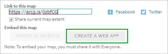 Bouton Créer une application Web