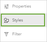 Bouton Styles de la barre d’outils Settings (Paramètres).