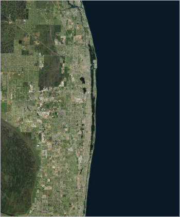 Fond de carte du comté de Palm Beach avec imagerie