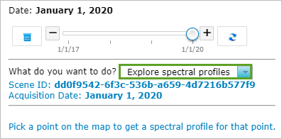 Option Explore spectral profiles (Explorer les profils spectraux)