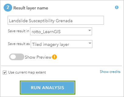 Bouton Run Analysis (Exécuter l’analyse)