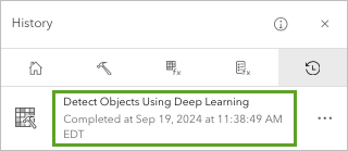 Traitement Detect Objects Using Deep Learning (Détecter des objets à l’aide du Deep Learning) terminé.