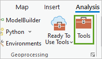 Bouton Tools (Outils) sur le ruban