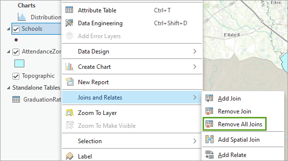 Option Remove All Joins (Supprimer toutes les jointures)