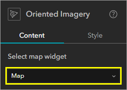 Option Select map widget (Sélectionner un widget cartographique)