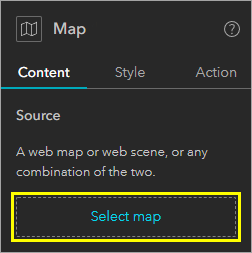 Bouton Select map (Sélectionner une carte)