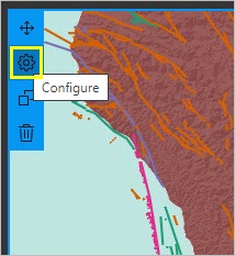 Bouton Configurer sur l’élément Carte