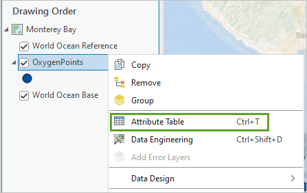 Option Table attributaire