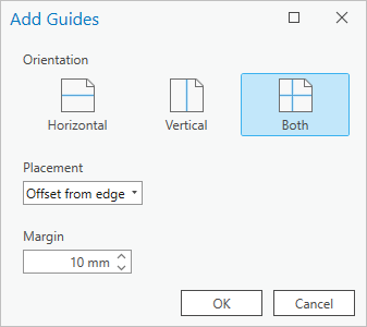 Paramètres Add Guides (Ajouter des repères)