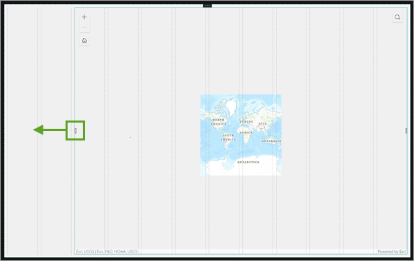 Widget Map (Carte) occupant 10 des 12 espaces de la ligne