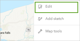 Option de mise à jour dans la barre d'outils Paramètres