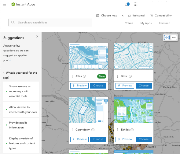 Page de configuration d’Instant Apps