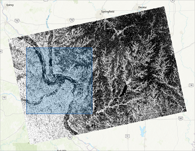 Rectangle dessiné sur la carte