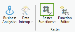 Bouton Raster Functions (Fonctions raster)