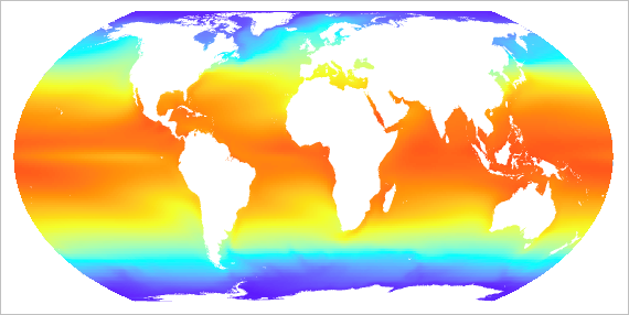 Carte des températures futures projetées