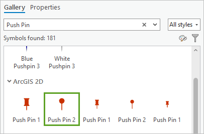 Symbole Push Pin 2 (Punaise 2)