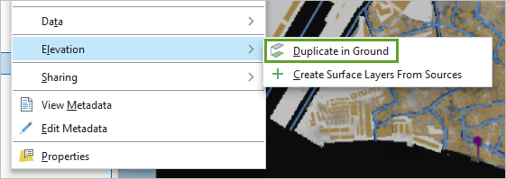 Option Duplicate in Ground (Dupliquer au sol)