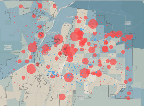 Couche Median household income (Revenu médian des ménages) stylisée sur la carte