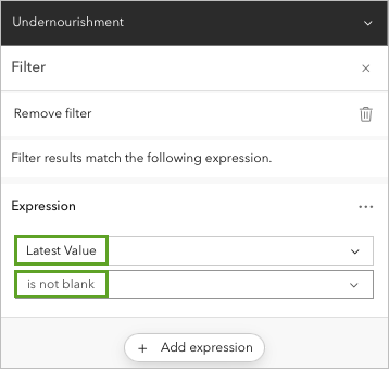 Création de l’expression Valeur la plus récente n’est pas vide