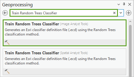 Outil Préparer le classificateur d'arbres aléatoires