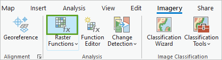 Bouton Raster Functions (Fonctions raster)