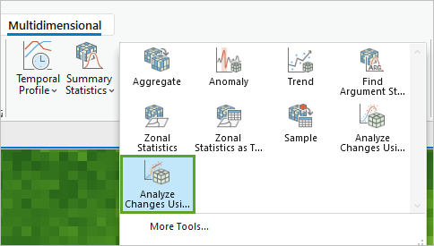 Outil Analyze Change Using LandTrendr (Analyser les modifications avec l’algorithme LandTrendr)