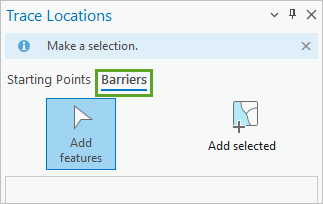 Onglet Barriers (Interruptions)