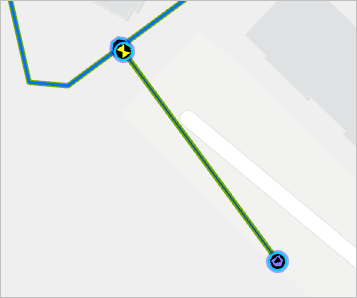 Ligne verte représentant le sous-réseau 5200