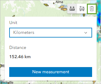 Bouton Clear measurement (Effacer la mesure)