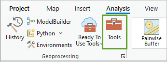 Cliquez sur l’onglet Analysis (Analyse) et sur Tools (Outils).