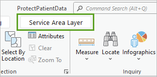 Cliquez sur l’onglet Service Area Layer (Couche de la zone de desserte).