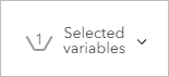 Selected variables (Variables sélectionnées) avec une variable sélectionnée