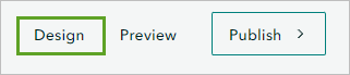 Option Design (Concevoir) sur le ruban de l’éditeur ArcGIS StoryMaps