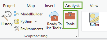 Cliquez sur Analysis (Analyse) puis sur Tools (Outils)