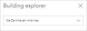 Liste déroulante de Builder explorer (Explorateur de bâtiments)